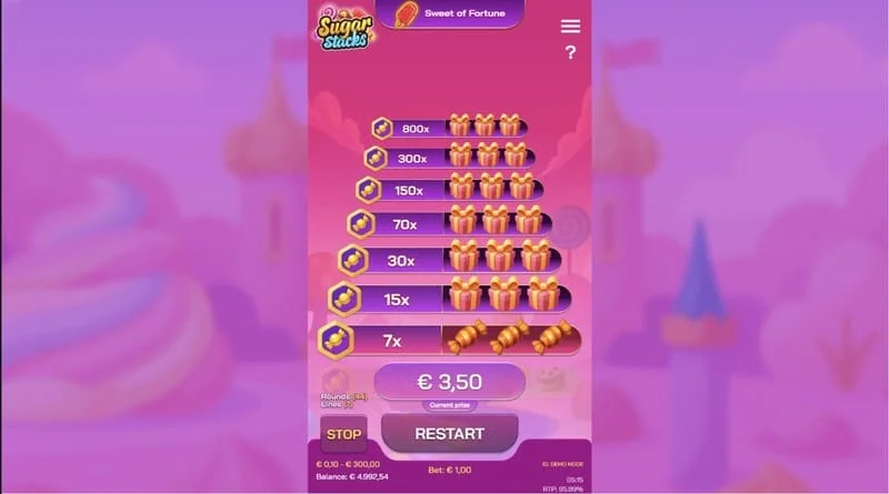 Sugar Stacks – suuri voitto kotiutuksen jälkeen tornin ylimmällä tasolla